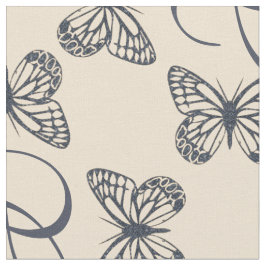 Niedliche blaue Schmetterlinge und kundenspezifisc Stoff