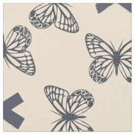 Niedliche blaue Schmetterlinge und kundenspezifisc Stoff