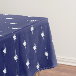 Niedliche, blaue Schneeflocken mit elegantem Chic Tischdecke
