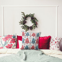 Niedliche Blaue Skandinavien Weihnachtsbaum Kissen