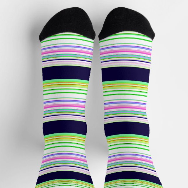 Niedliche blaue Streifen Socken (Oben)