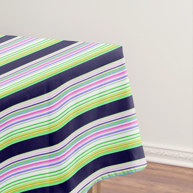 Niedliche blaue Streifen Tischdecke (Beispiel)