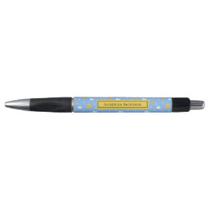 Niedliche blaue und gelbe Wolke Personalisiert Kugelschreiber
