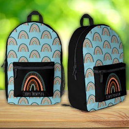 Niedliche Blaue und schwarze Regenbogenjungen Bedruckter Rucksack