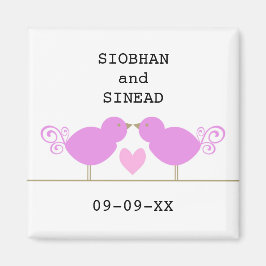 Niedliche Blauvögel Lesbische Sonderdatenzeitschri Magnet