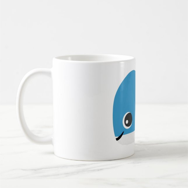 Niedliche Blauwal-Tasse Kaffeetasse (Links)