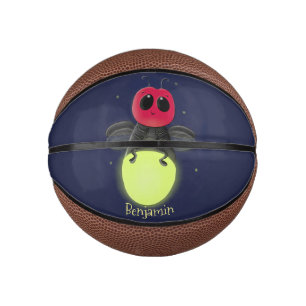 Niedliche Blitzfehler-Firefrefly-Cartoon-Abbildung Mini Basketball