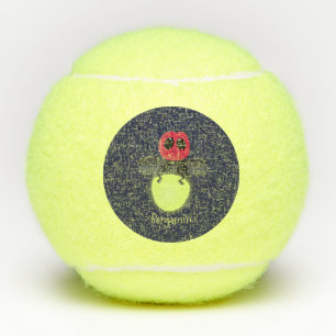 Niedliche Blitzfehler-Firefrefly-Cartoon-Abbildung Tennisbälle