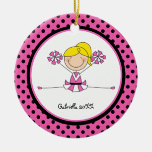 Niedliche blonde behaarte keramik ornament