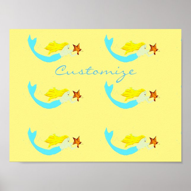 Niedliche Blonde Mermaids mit Star Thunder_Cove Poster (Vorne)