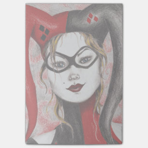 Niedliche blonde Spaßvogel-Mädchen-Kunst-klebrige Post-it Klebezettel