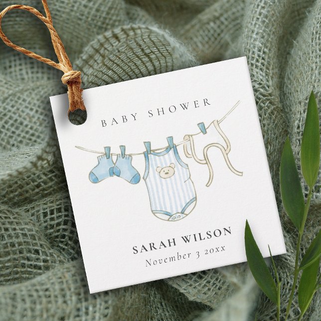 Niedliche Blue Boy Baby Dusche Geschenkanhänger (Von Creator hochgeladen)