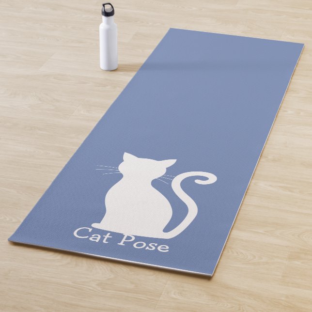 Niedliche Blue Cat Silhouette Yogamatte (Beispiel)