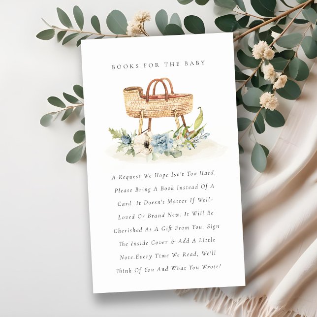 Niedliche Blue Floral Bassinet Bücher für Babydusc Begleitkarte (Von Creator hochgeladen)
