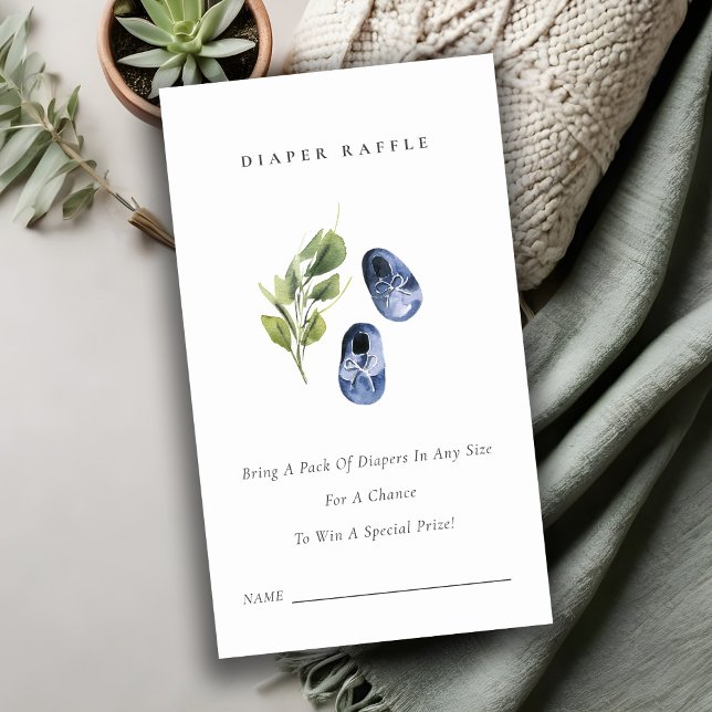 Niedliche Blue Green Leafe Windelwaschmaschine Kin Begleitkarte (Von Creator hochgeladen)