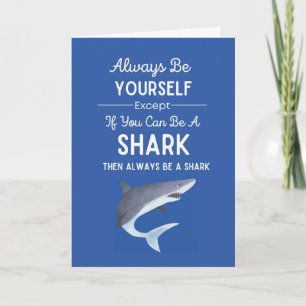 Niedliche Blue Shark Cards für Kinder im Ozean Lov Karte