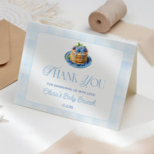 Niedliche Blueberry Baby Brunch Babydusche Vielen  Dankeskarte