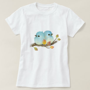 Niedliche Bluebirds auf Zweigniederlassung T-Shirt