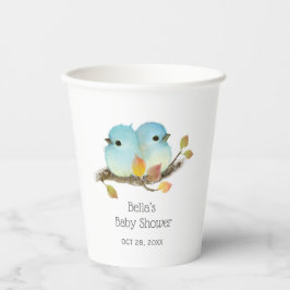 Niedliche Bluebirds Bird Baby Dusche Pappbecher