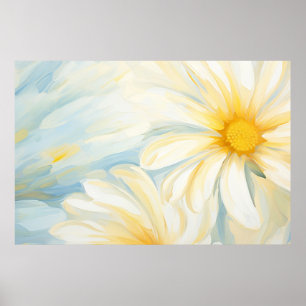 Niedliche Blume abstrakte Malerei. Poster