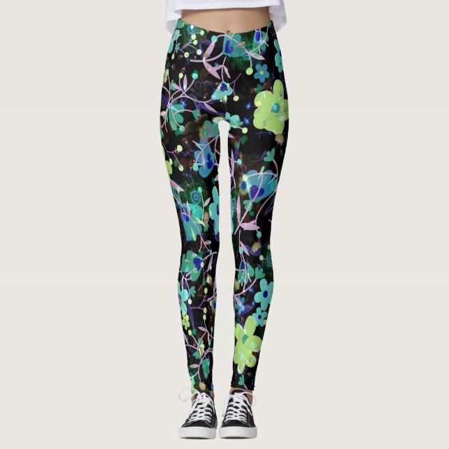 Niedliche Blume - Aquarell Leggings (Vorderseite)