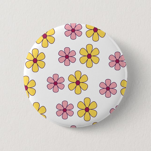 Niedliche Blume Button (Vorderseite)