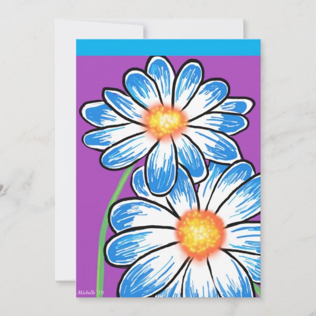 Niedliche Blume Dankeskarte (Vorderseite)