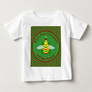 Niedliche Blume der ersten Weihnachtsbräune und de Baby T-shirt