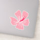 Niedliche Blume des rosa hawaiianischen Hibiskus Aufkleber (Detail)