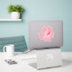 Niedliche Blume des rosa hawaiianischen Hibiskus Aufkleber (Laptop On Desk)