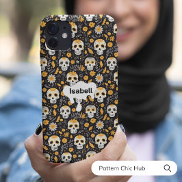 Niedliche Blume des Zuckerschädels Halloween Case-Mate iPhone Hülle