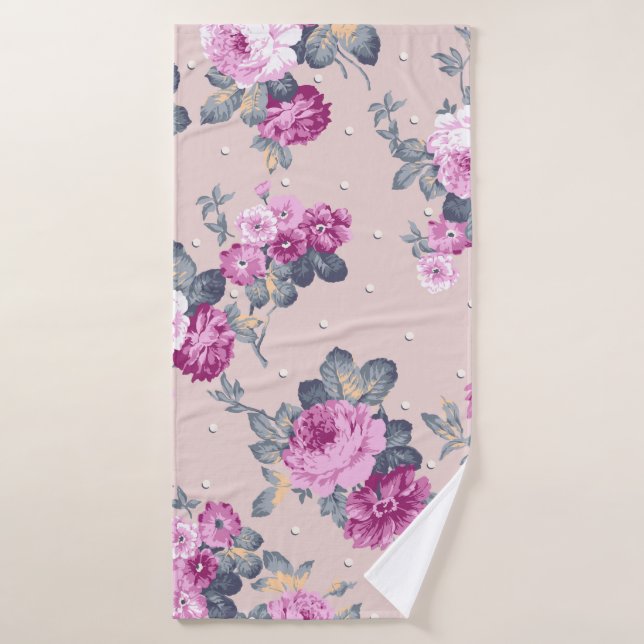 niedliche Blume Design Textil Illustration, Patron Badehandtuch (Badehandtuch)