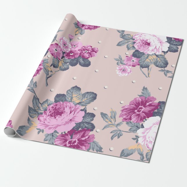 niedliche Blume Design Textil Illustration, Patron Geschenkpapier (Ungerollt)