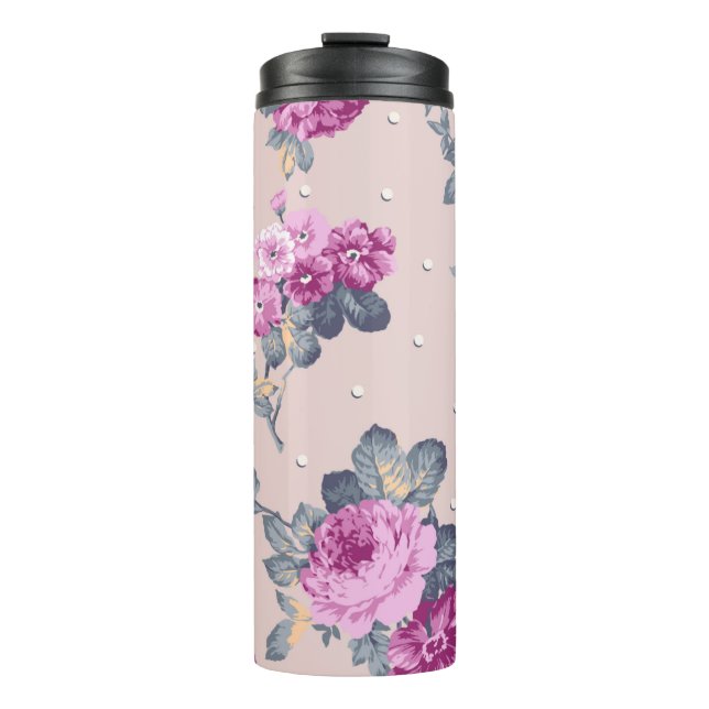 niedliche Blume Design Textil Illustration, Patron Thermosbecher (Vorderseite)
