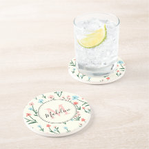 Niedliche Blume Elfenbeinweiße Elegante Rosa Monog