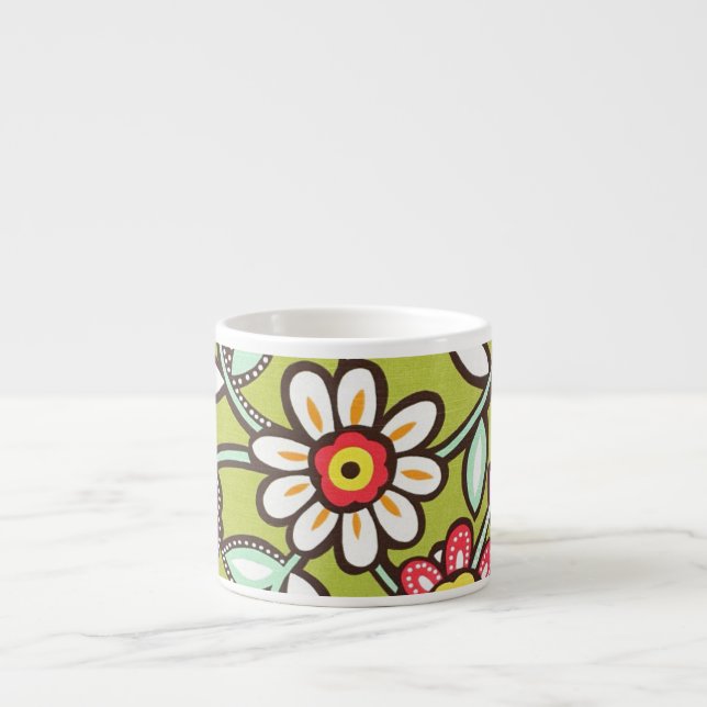 Niedliche Blume Espressotasse (Vorderseite)