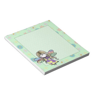 Niedliche Blume Fairy Editor Notizblock