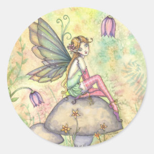 Niedliche Blume Fairy in Garden Stickers