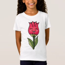 Niedliche Blume Frühjahrskartoon T-Shirt
