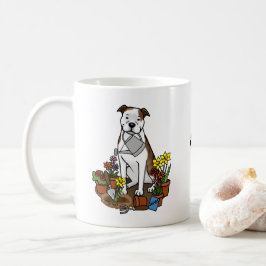 Niedliche Blume Gardener Pit Bull (lt brindle whit Kaffeetasse