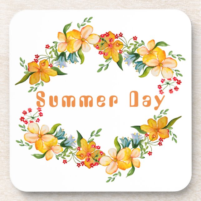 Niedliche Blume Getränkeuntersetzer (Vorderseite)