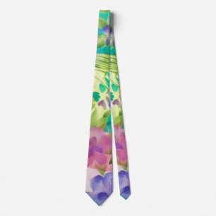 Niedliche Blume Handfarben Krawatte