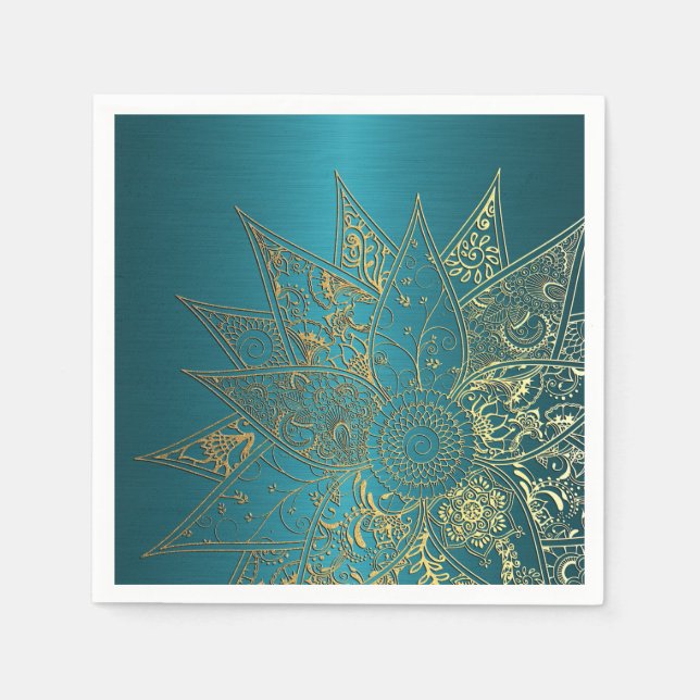 Niedliche Blume handgezeichnetes Design Serviette (Vorderseite)