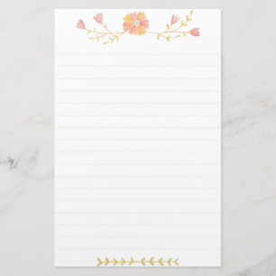 Niedliche Blume Happy House Adorable Watercolor Briefpapier