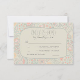 Niedliche Blume Hochzeiten von RSVP-Karten RSVP Karte