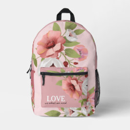 Niedliche Blume Illustriert Girl-Backpack Bedruckter Rucksack