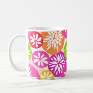 Niedliche Blume in Rosa und Orange Tasse