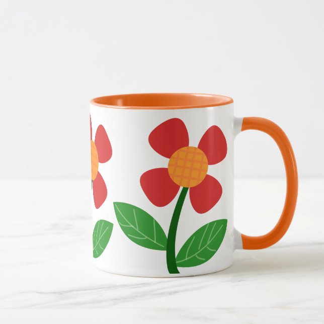 Niedliche Blume Kaffee Tasse (Rechts)