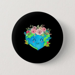 Niedliche Blume Kronplaneten Frühjahr Natur Friede Button