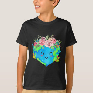 Niedliche Blume Kronplaneten Frühjahr Natur Friede T-Shirt